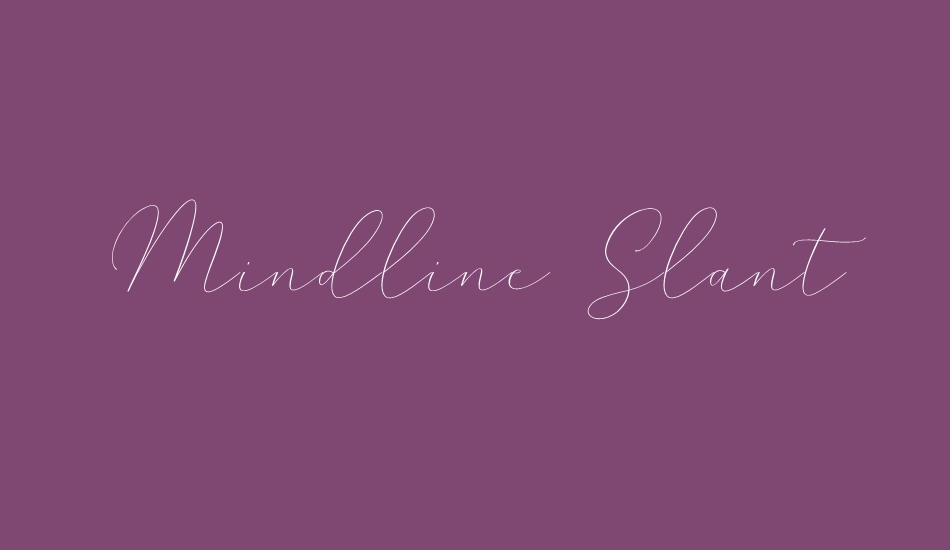 Mindline Slant Demo font big