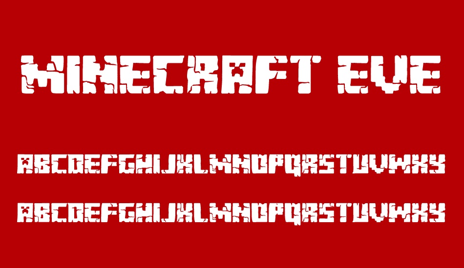 Minecraft Evenings font