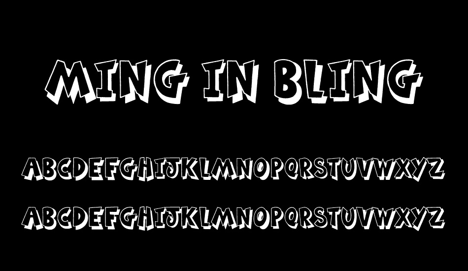 Ming in Bling font