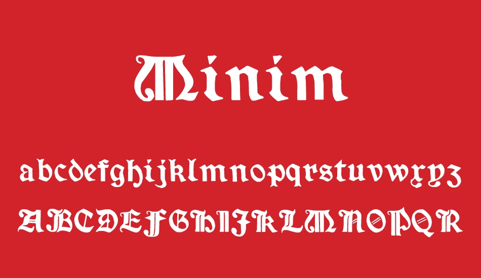 Minim font