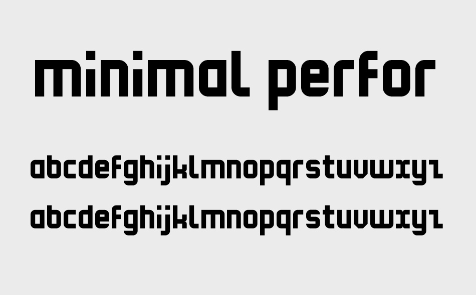 Minimal Performance font