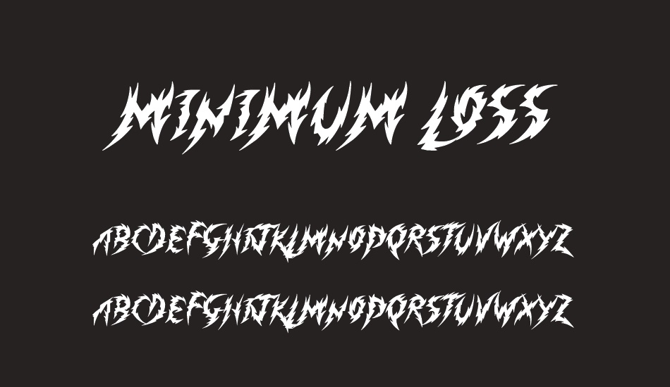 Minimum Loss font