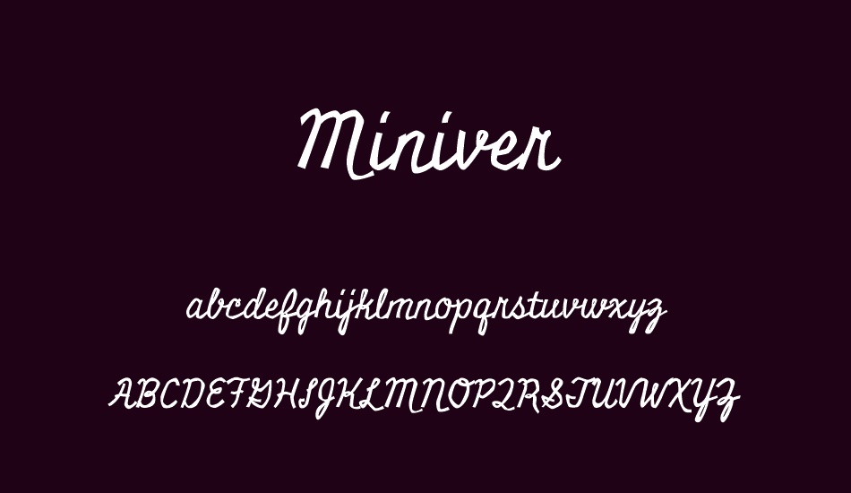 Miniver font