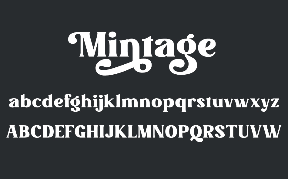 Mintage font