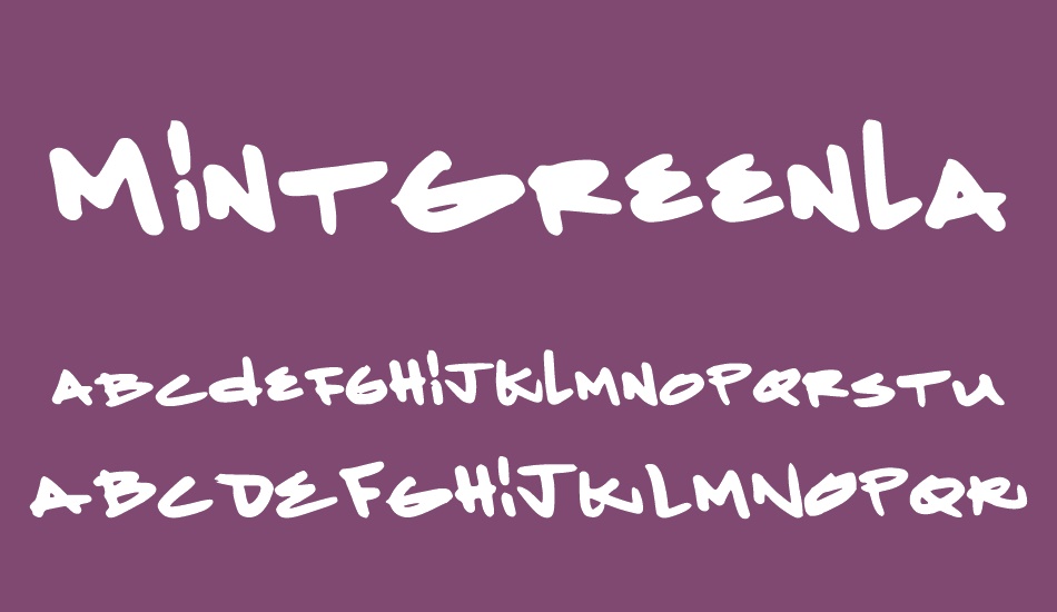 MintGreenlaces font