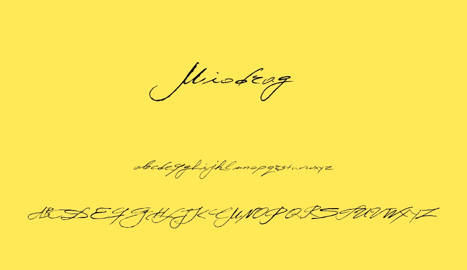 Miodrag font