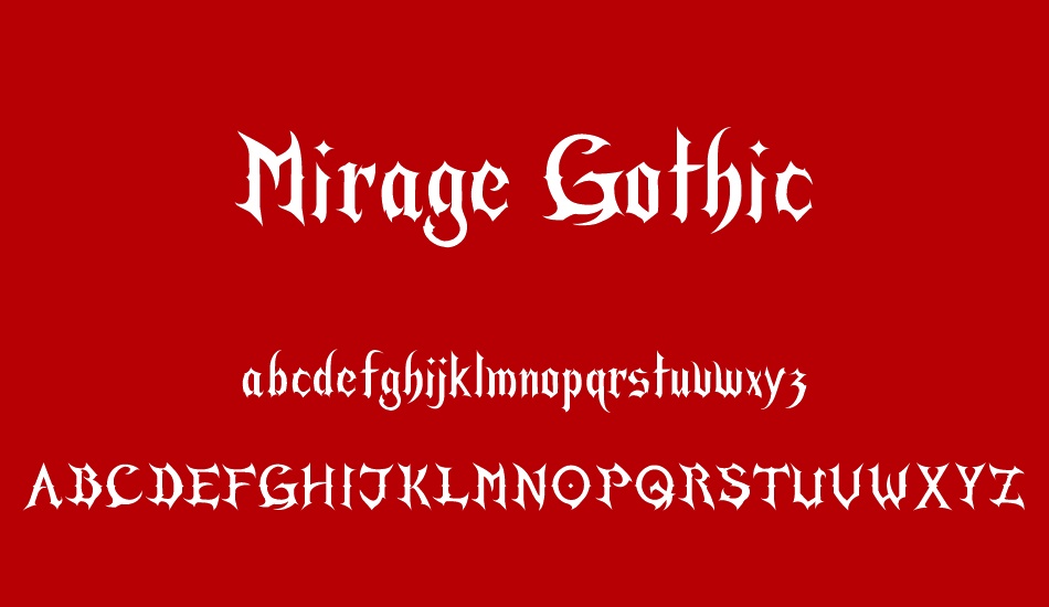 Mirage Gothic font