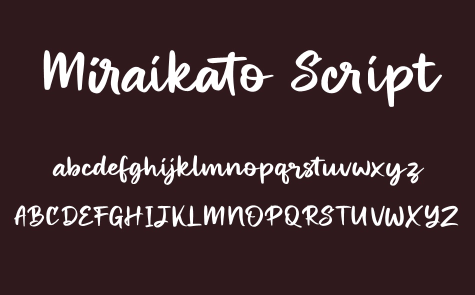 Miraikato Script font