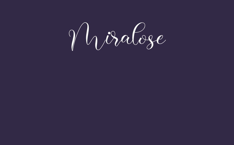 Miralose font big