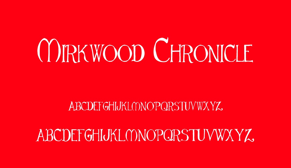 Mirkwood Chronicle font