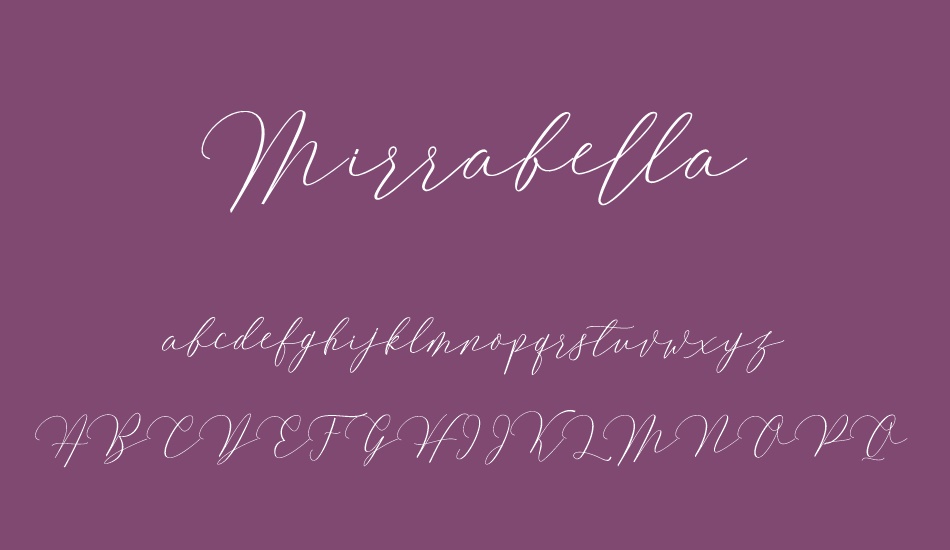 Mirrabella font