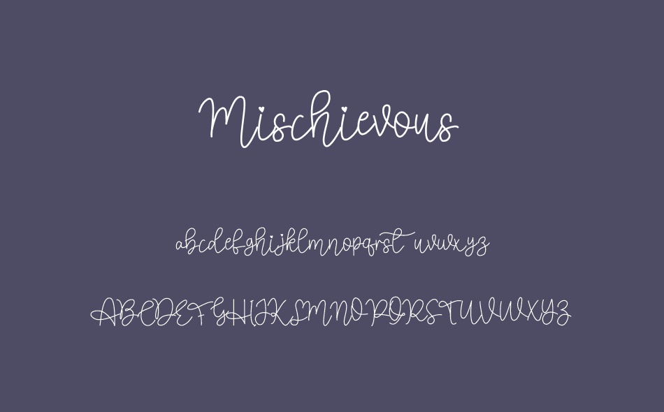 Mischievous font