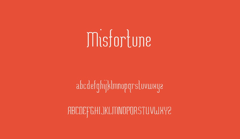 Misfortune font