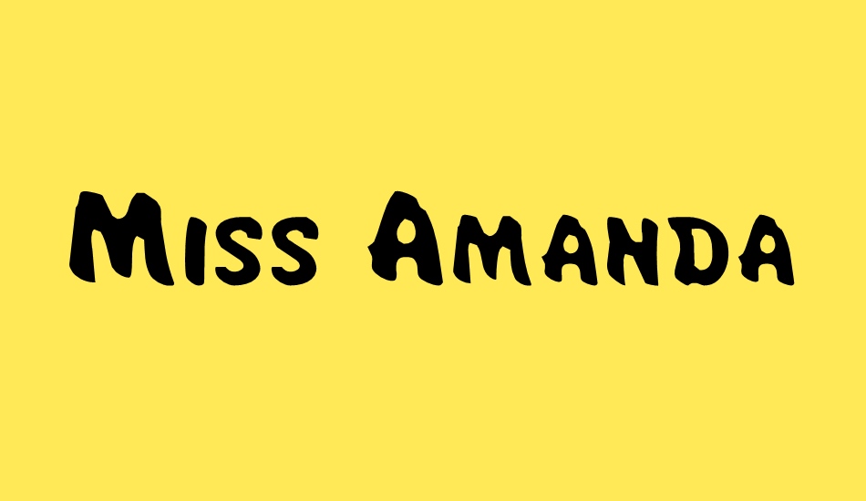 Miss Amanda Jones font big