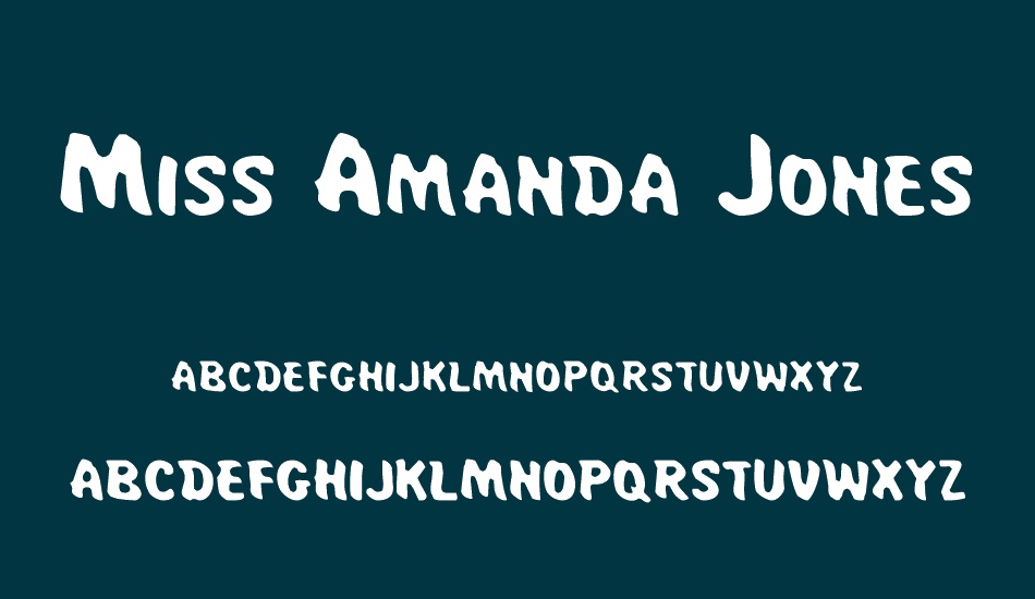 Miss Amanda Jones font