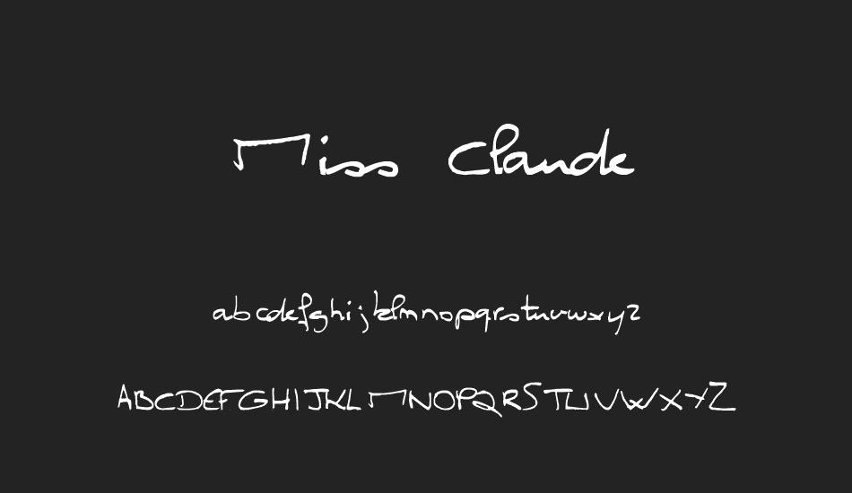 Miss Claude font