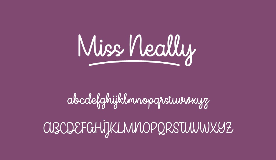 Miss Neally font