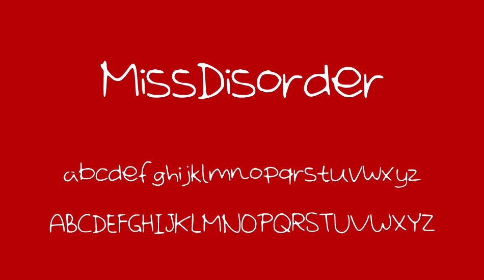 MissDisorder font