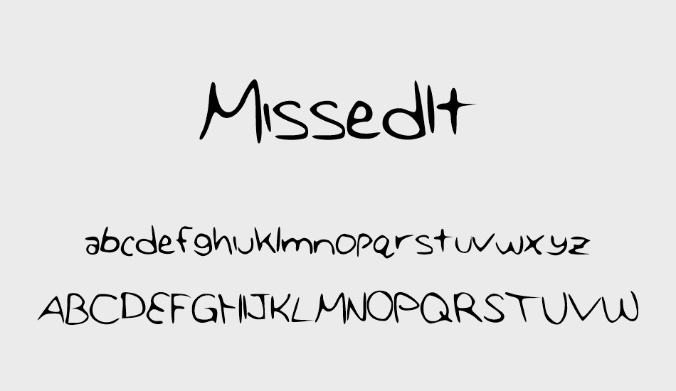 MissedIt font