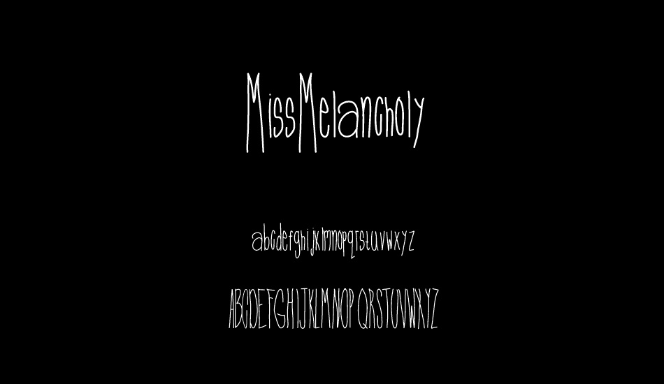 MissMelancholy font