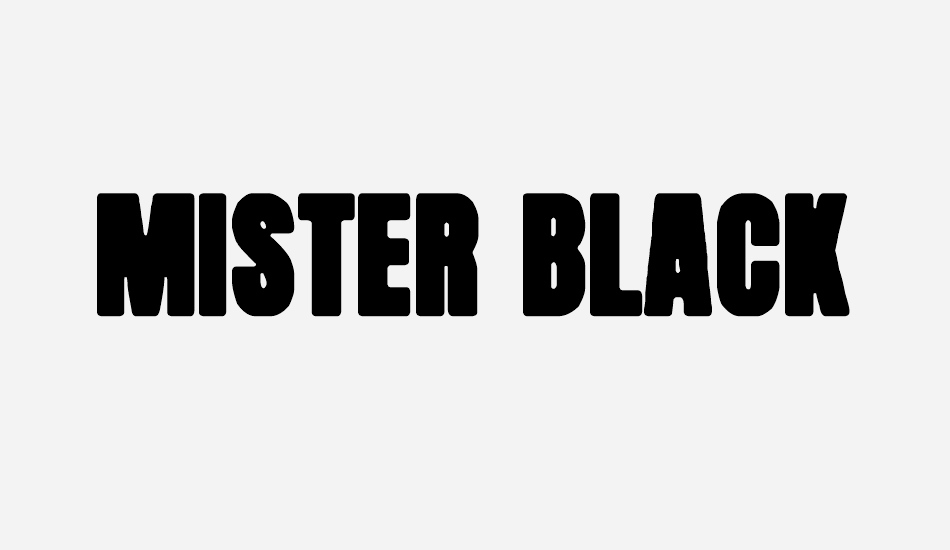 Mister Black font big