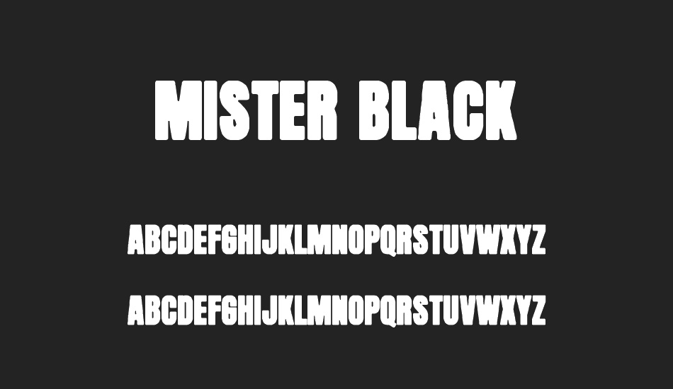 Mister Black font