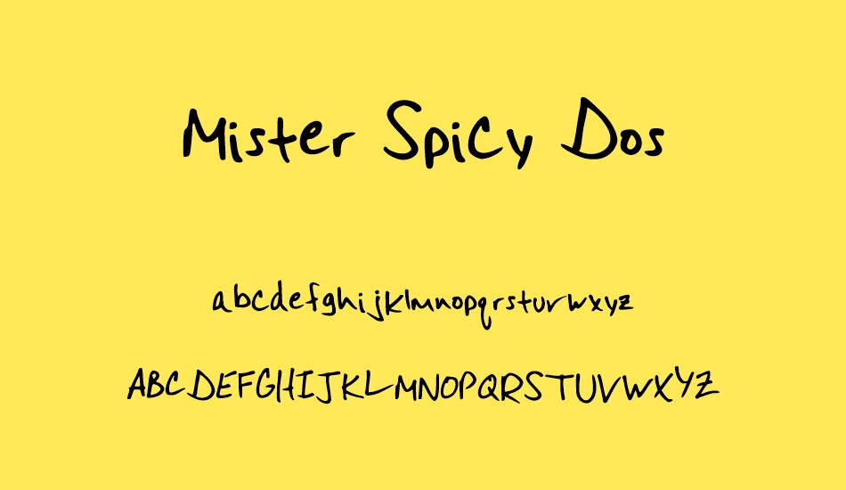 Mister Spicy Dos font