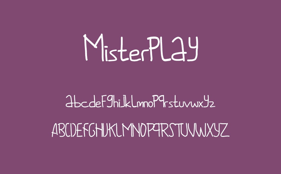 Misterplay font