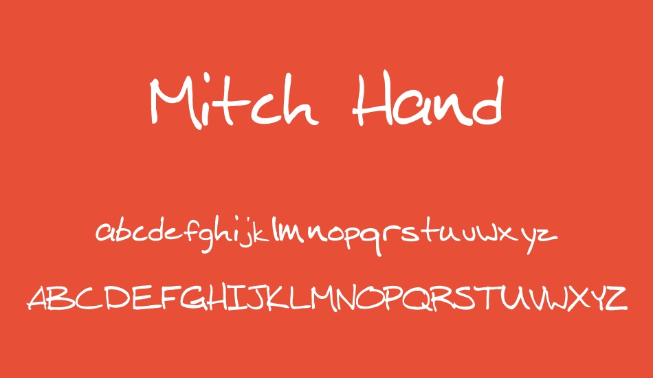 Mitch Hand font