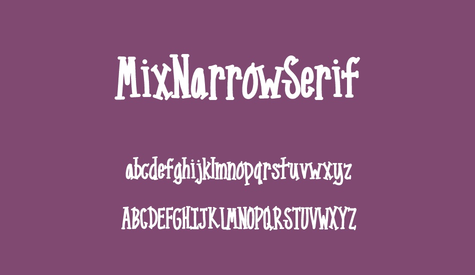 MixNarrowSerif font