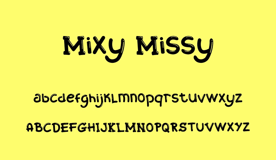 Mixy Missy Personal Use font