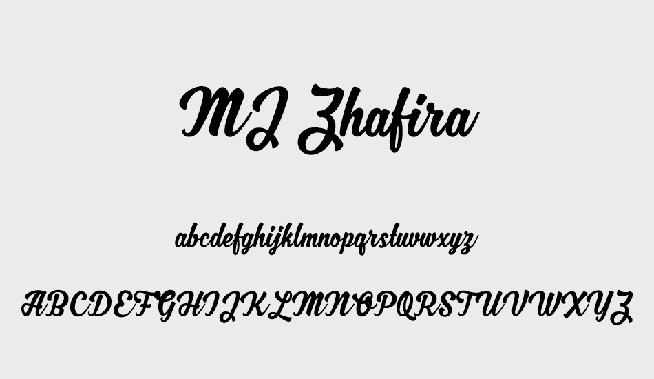 MJ Zhafira Demo font