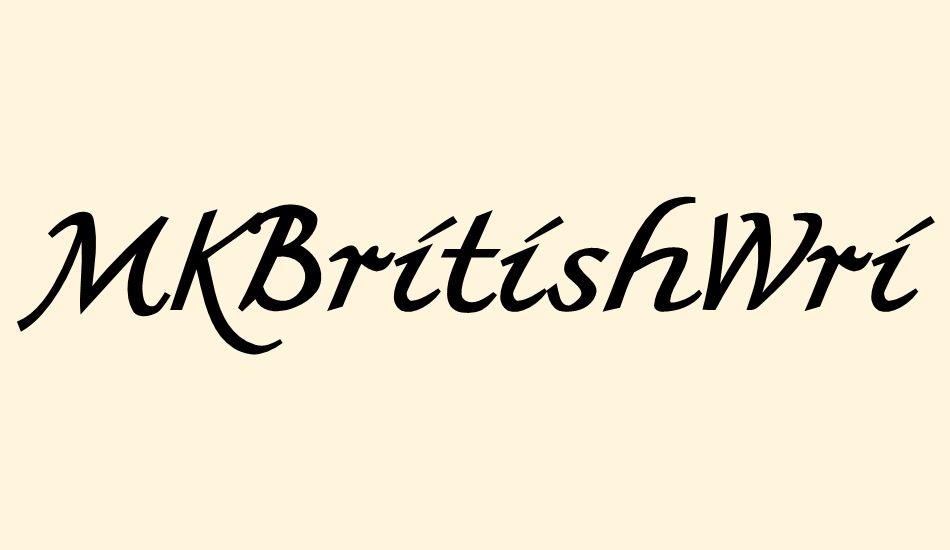 MKBritishWriting font big