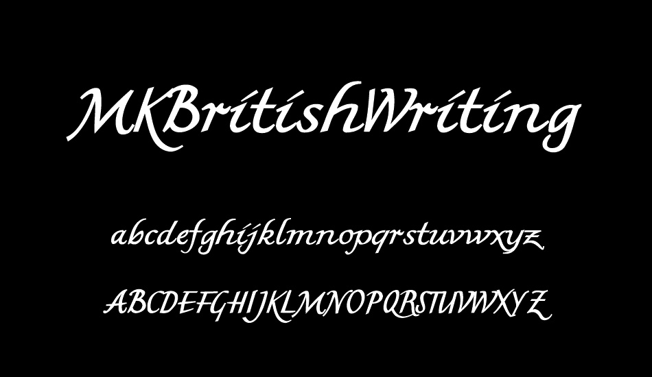 MKBritishWriting font