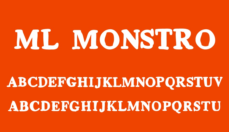 ML monstrolino font