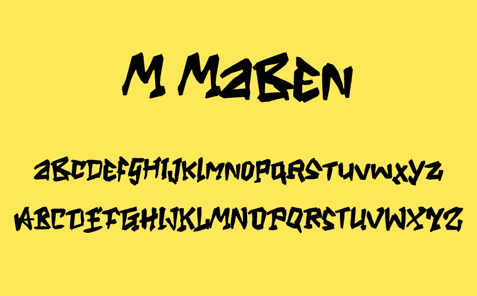 M Maben font