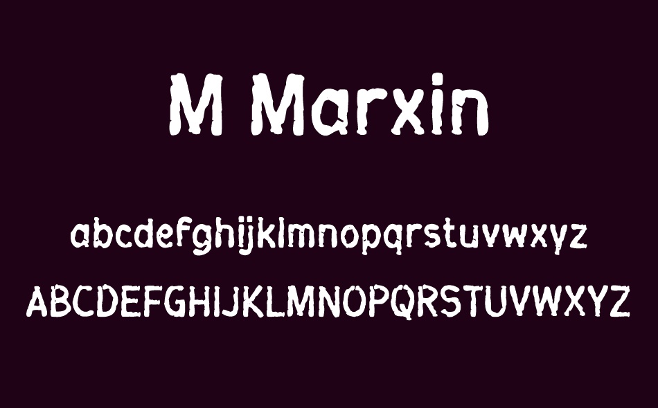 M Marxin font