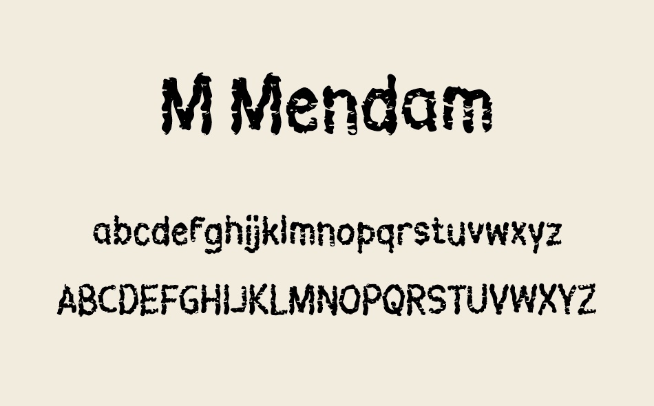 M Mendam font