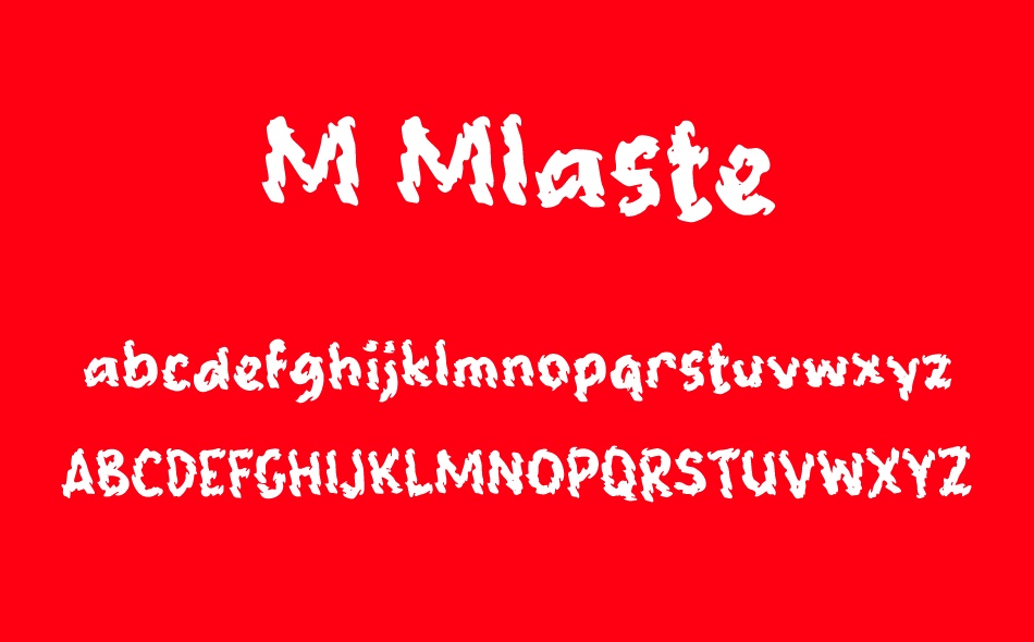 M Mlaste font