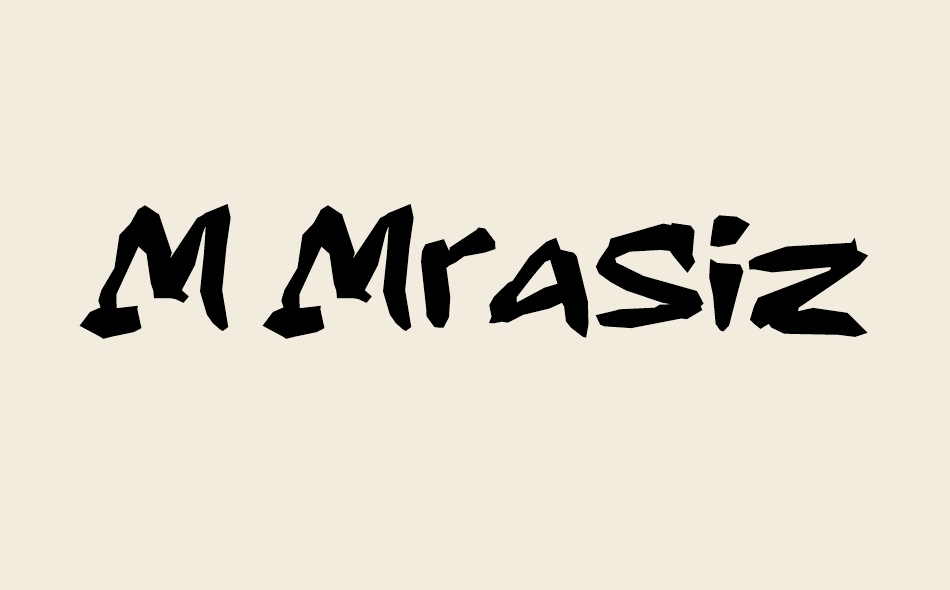 M Mrasiz font big