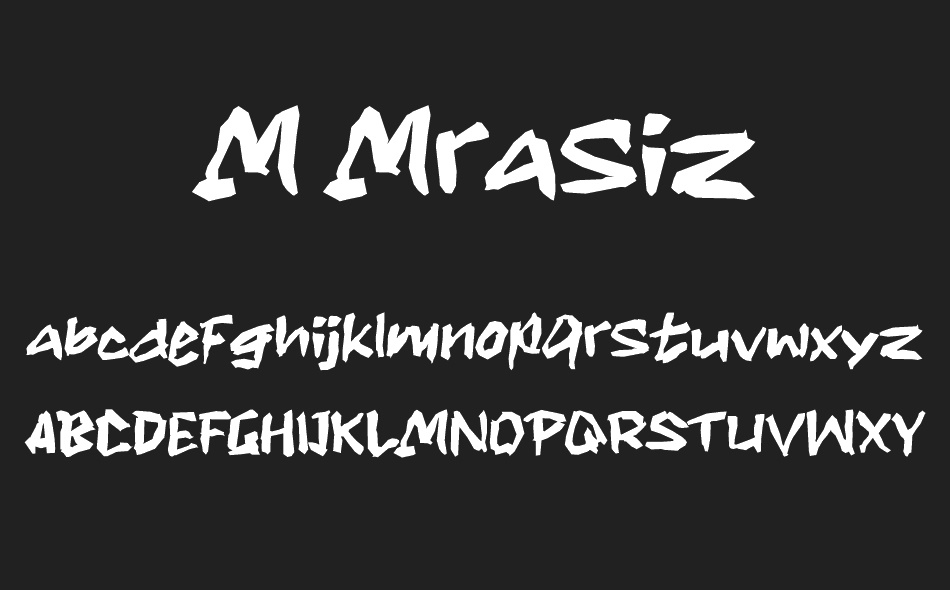M Mrasiz font