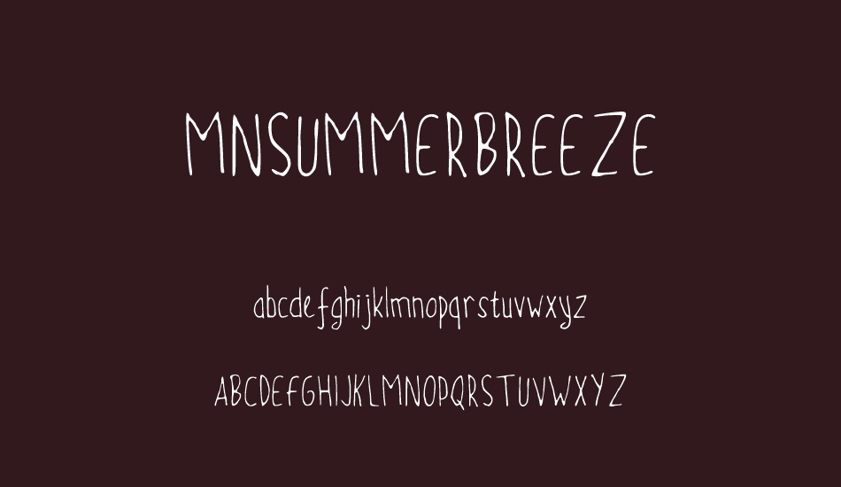 MNSUMMERBREEZE font