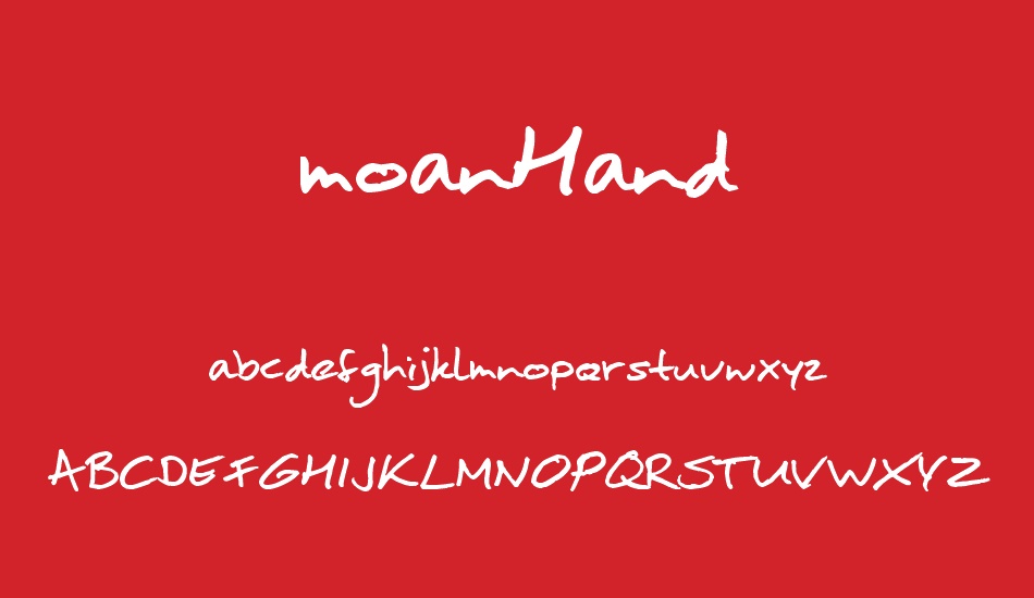 moanHand font