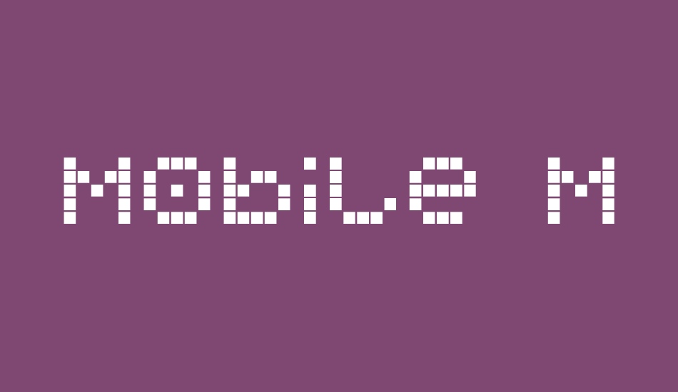 Mobile Man font big