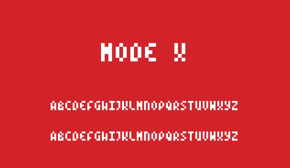 Mode X font