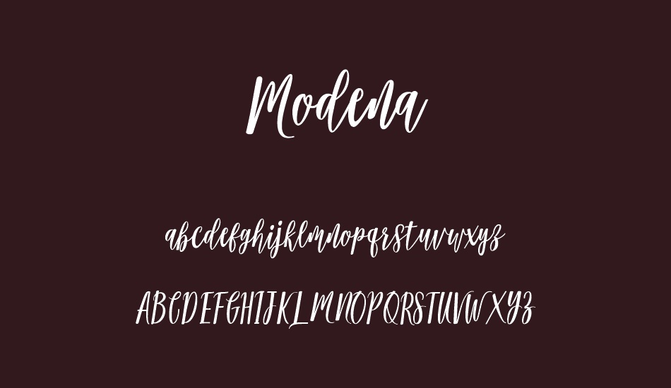 Modena font