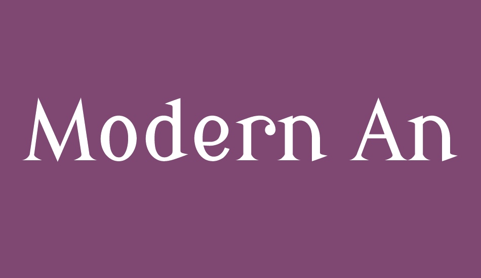 Modern Antiqua font big