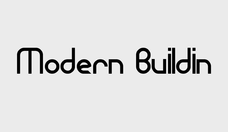 Modern Building font big
