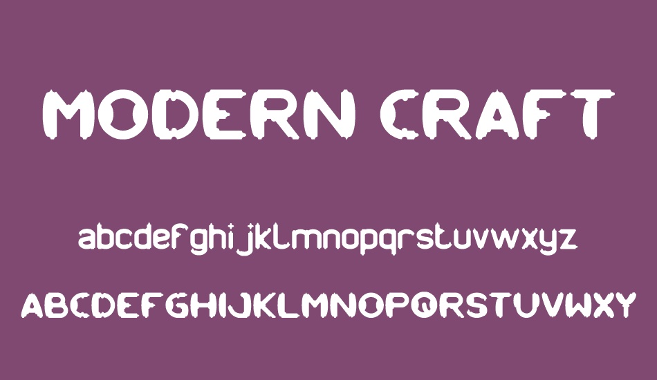 MODERN CRAFT font