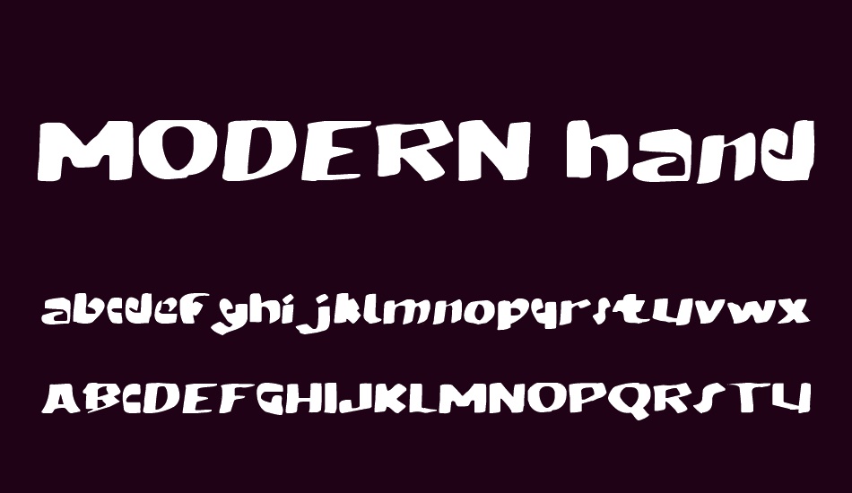 MODERN hand fraktur font